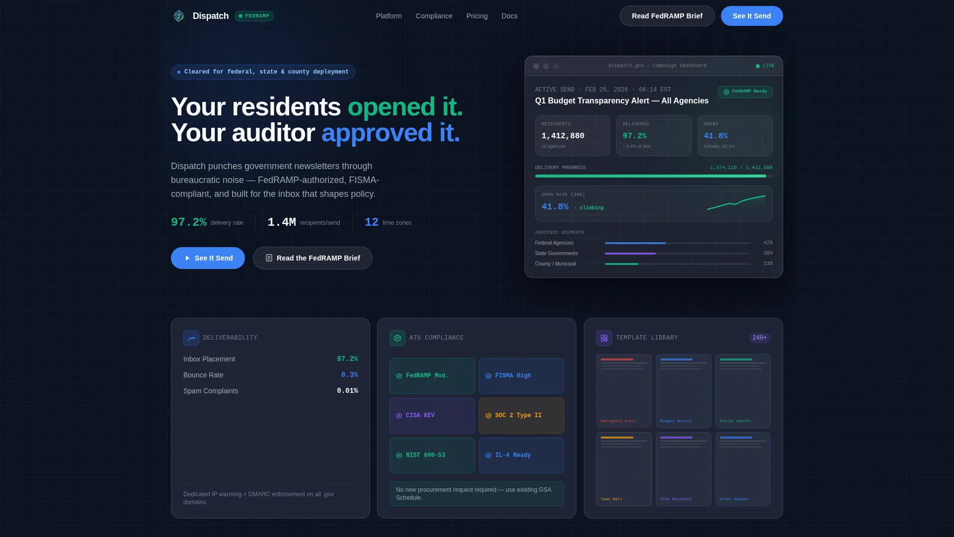 Government Software Privacy Policy Website Template