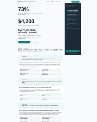 Reliable Parent Travel Landing Page Template
