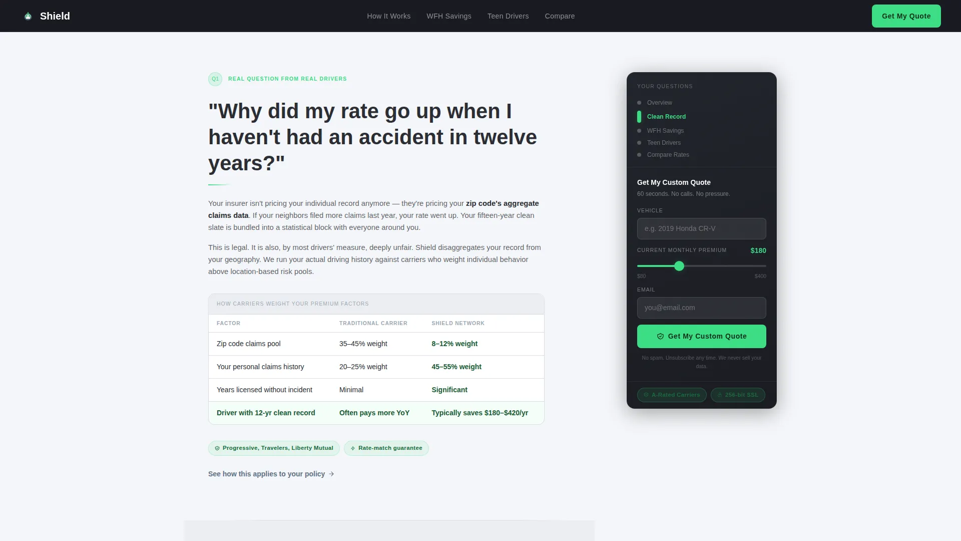 Mid-Career Insurance FAQ Website Template