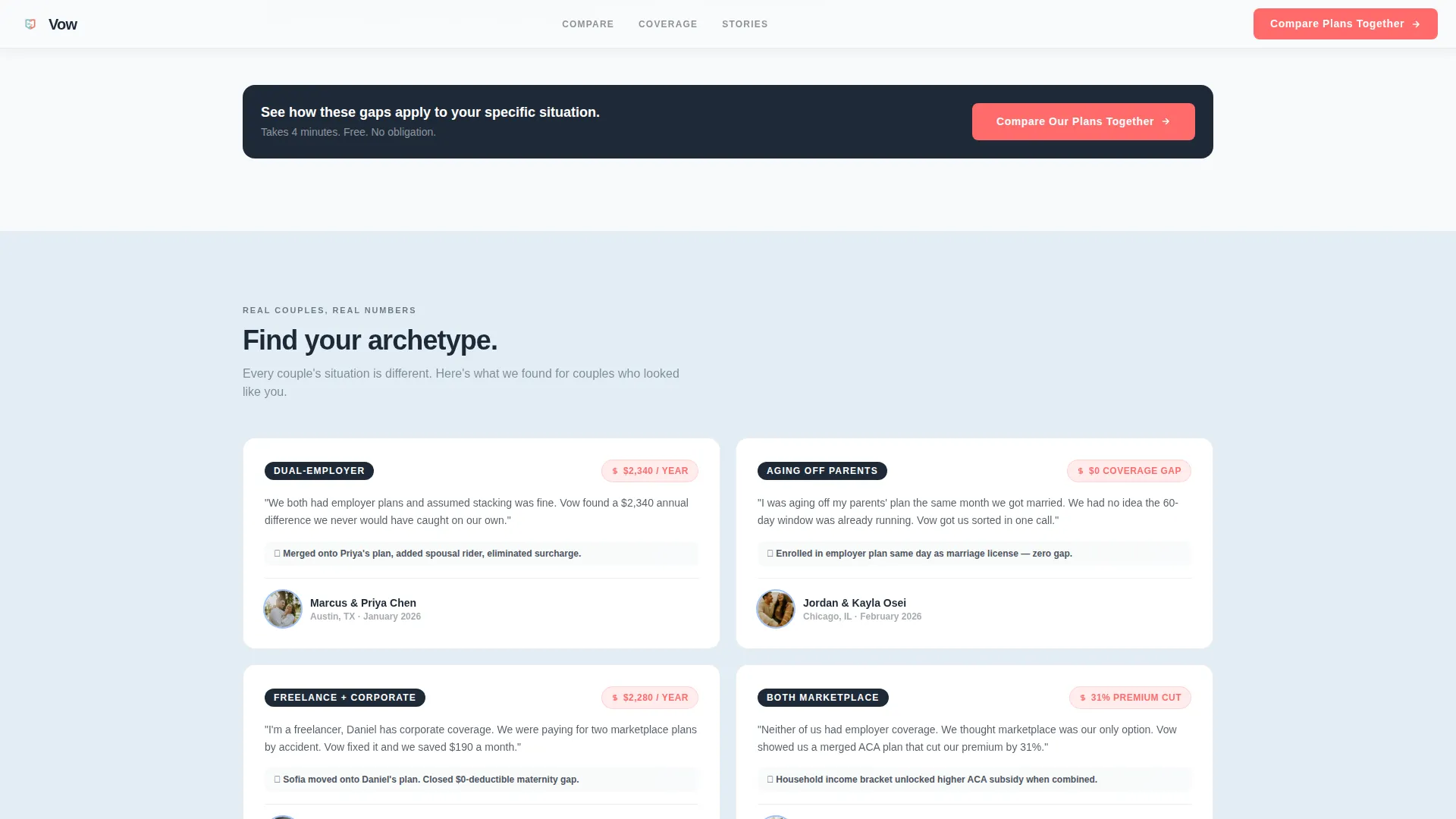 Newlywed Health Insurance Landing Page Template