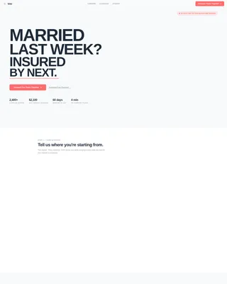 Newlywed Health Insurance Landing Page Template