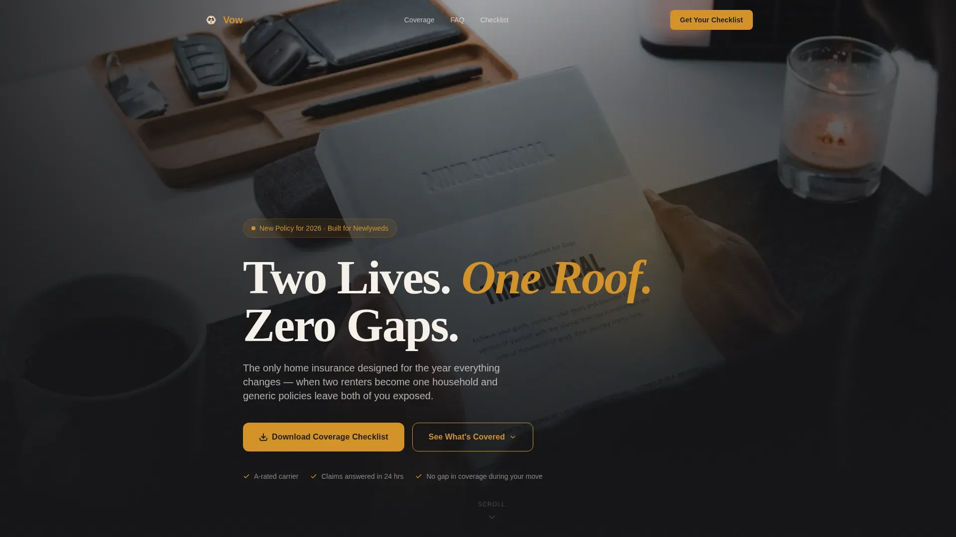 Newlywed Insurance FAQ Website Template