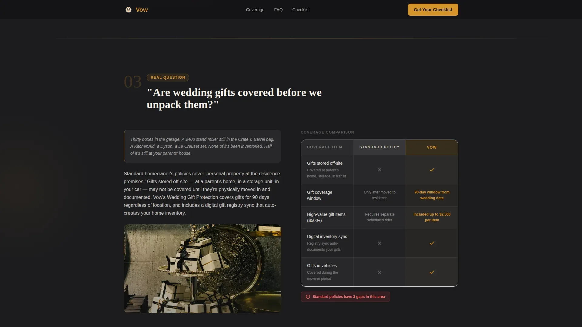 Newlywed Insurance FAQ Website Template
