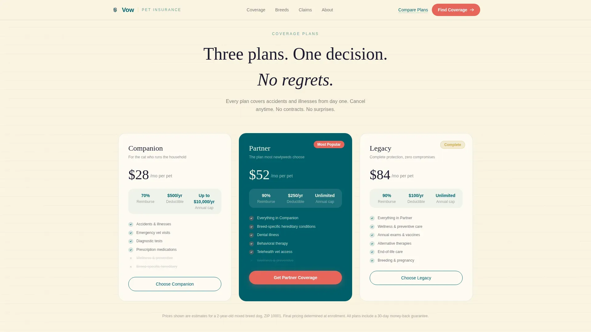 Expert Pet Coverage Landing Page Template