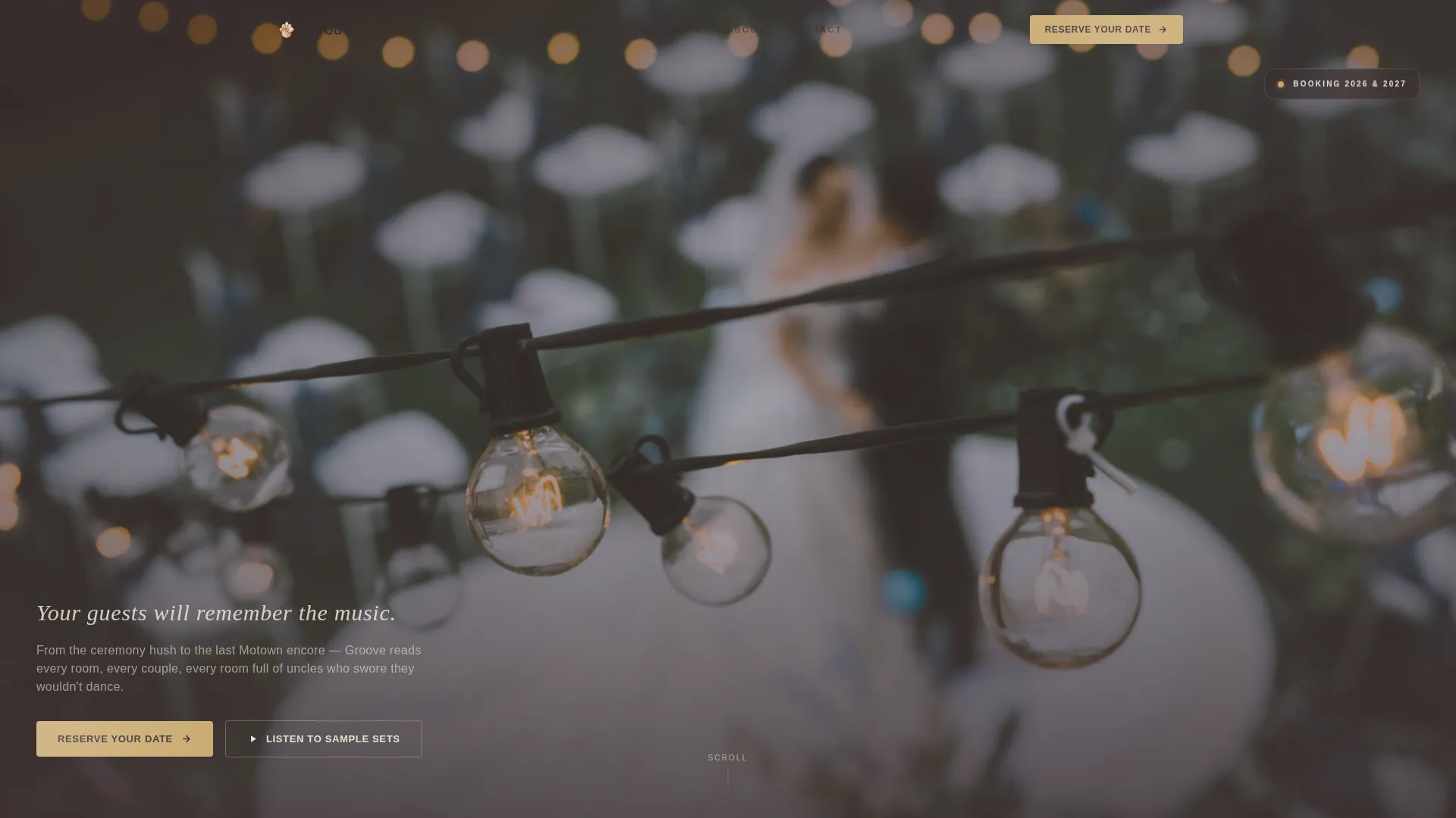Wedding Event Booking Website Template