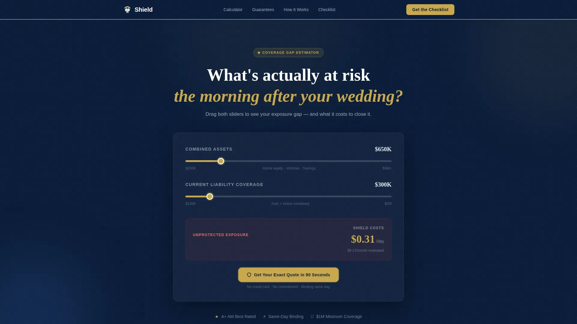 Smart Newlywed Liability Landing Page Template