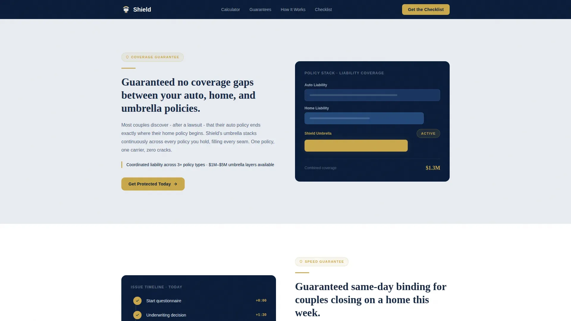Smart Newlywed Liability Landing Page Template