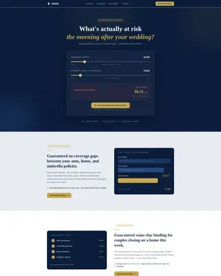 Smart Newlywed Liability Landing Page Template