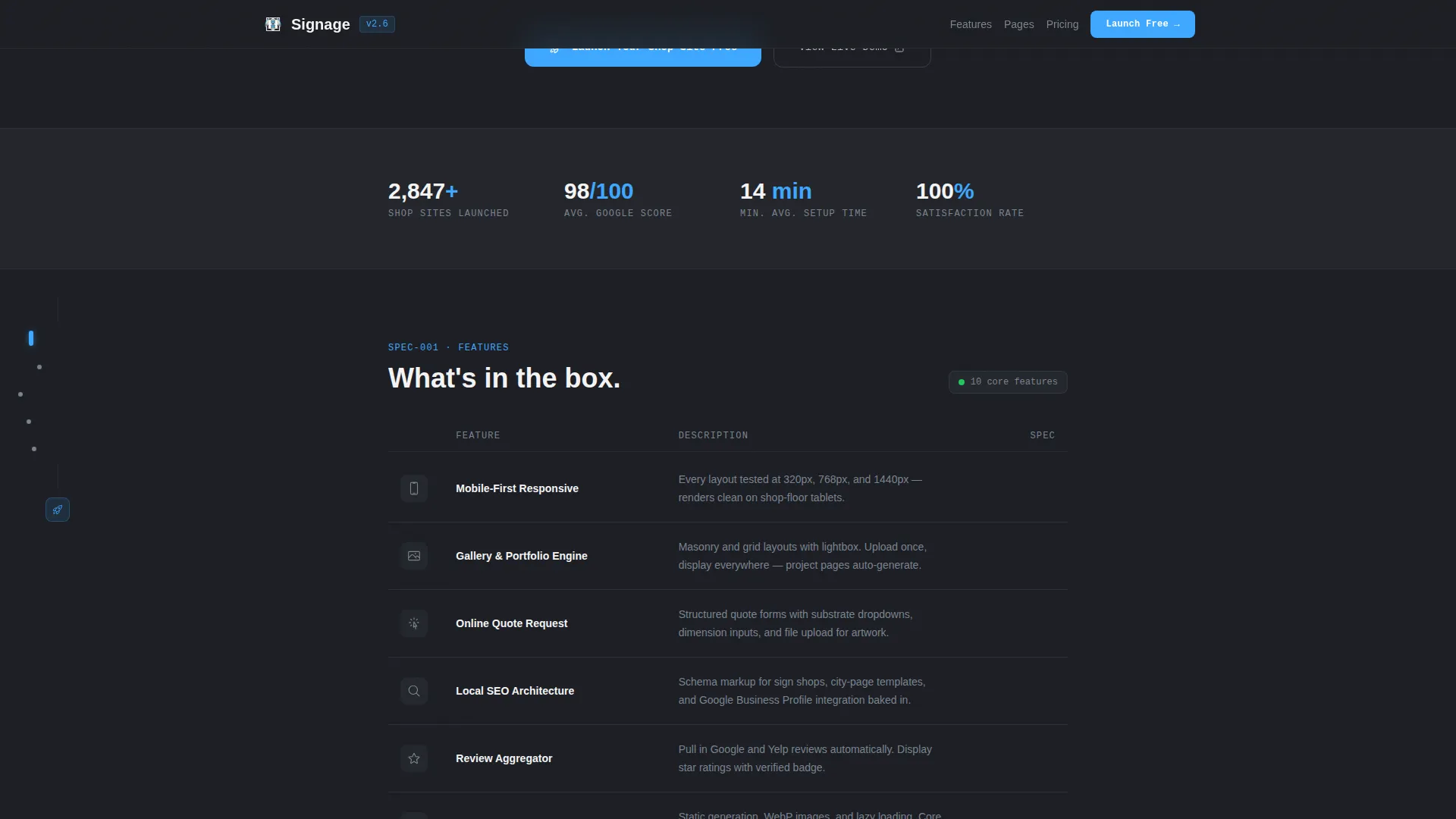 Sign & Banner Digital Presence Professional Website Template