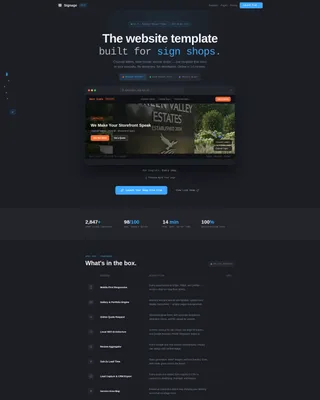 Sign & Banner Digital Presence Professional Website Template