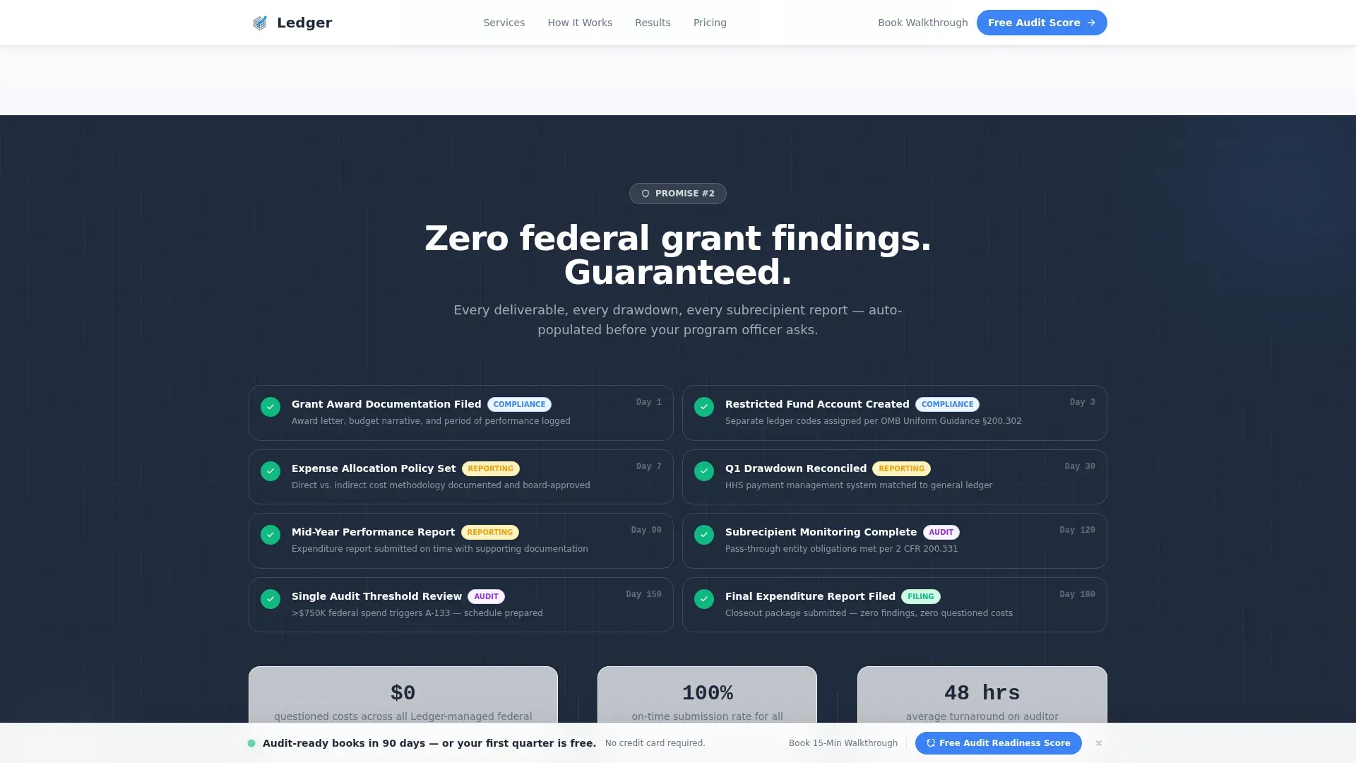 Nonprofit Accounting & Audit-Ready Books Website Template