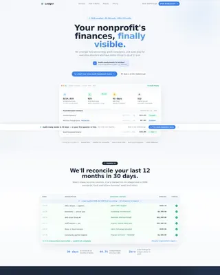 Nonprofit Accounting & Audit-Ready Books Website Template