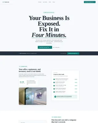 Rapid Business Insurance Landing Page Template