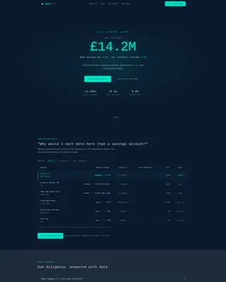 P2P Lending Platform Landing Page Template