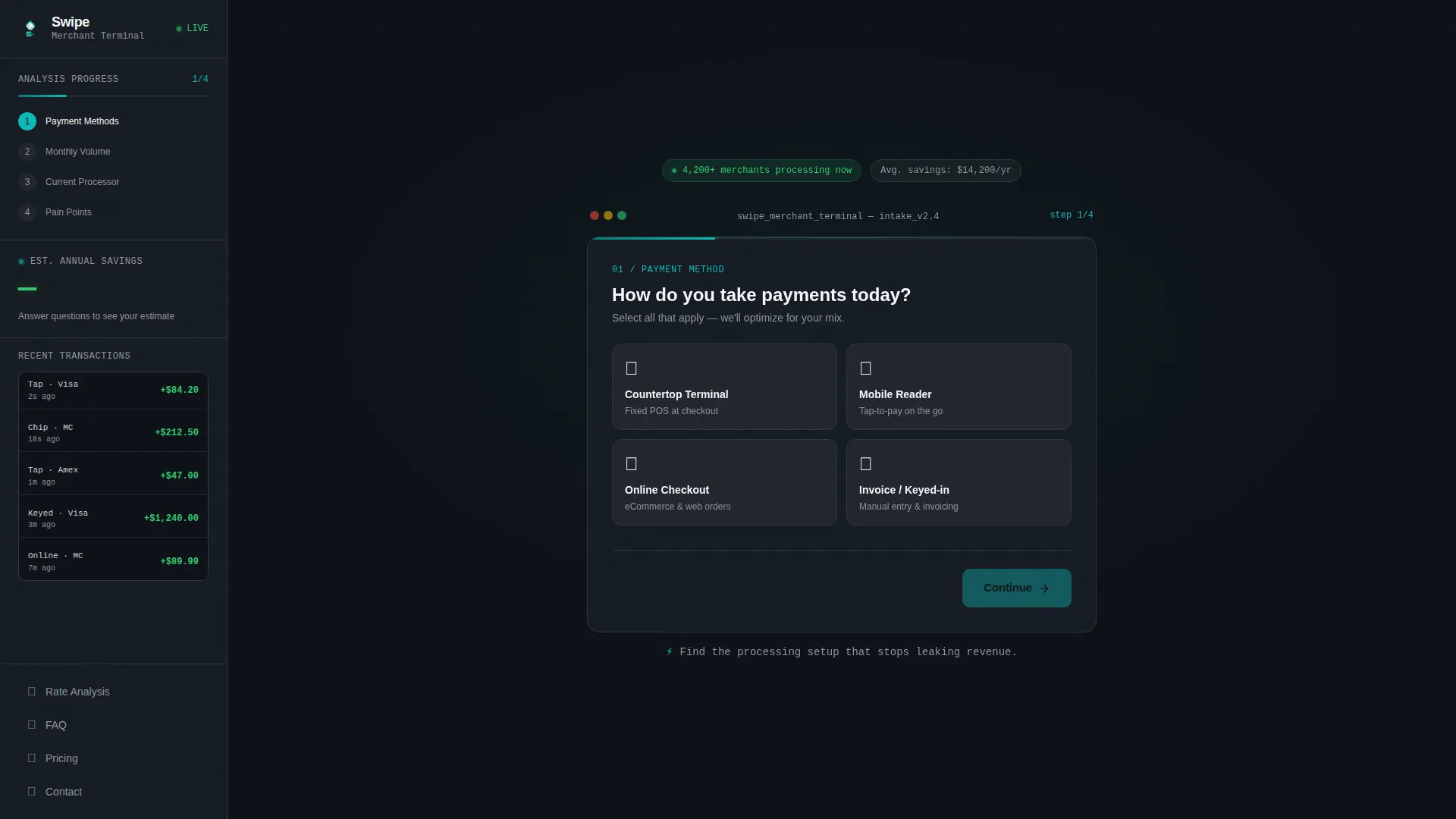 POS & Merchant Services Landing Page Template