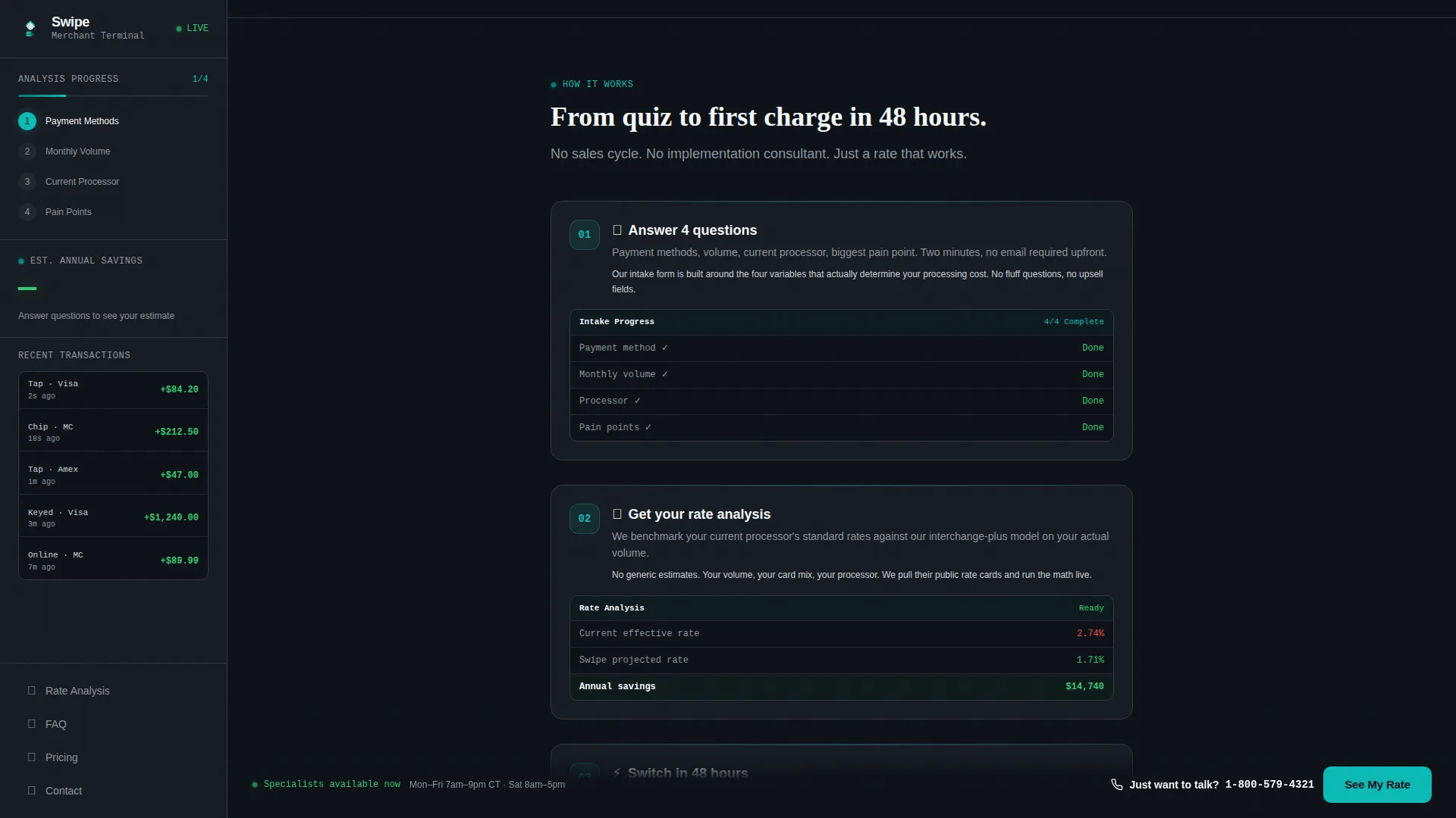 POS & Merchant Services Landing Page Template