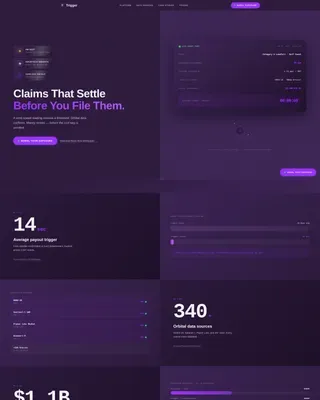 Parametric Insurance Platform Landing Page Template