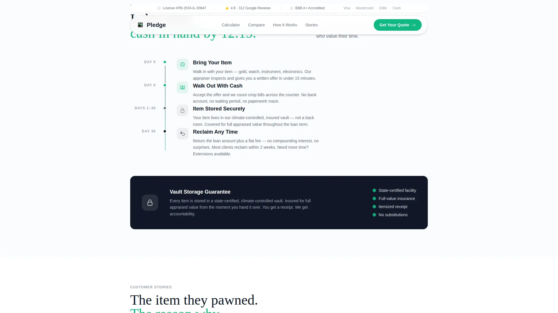 Pawnshop & Pawn Lending Landing Page Template