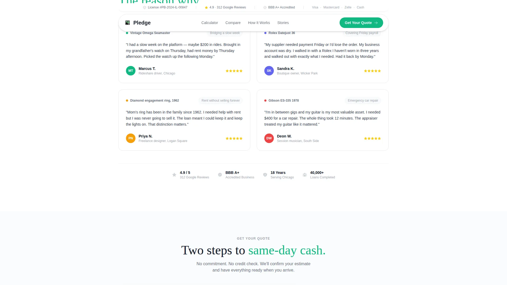 Pawnshop & Pawn Lending Landing Page Template