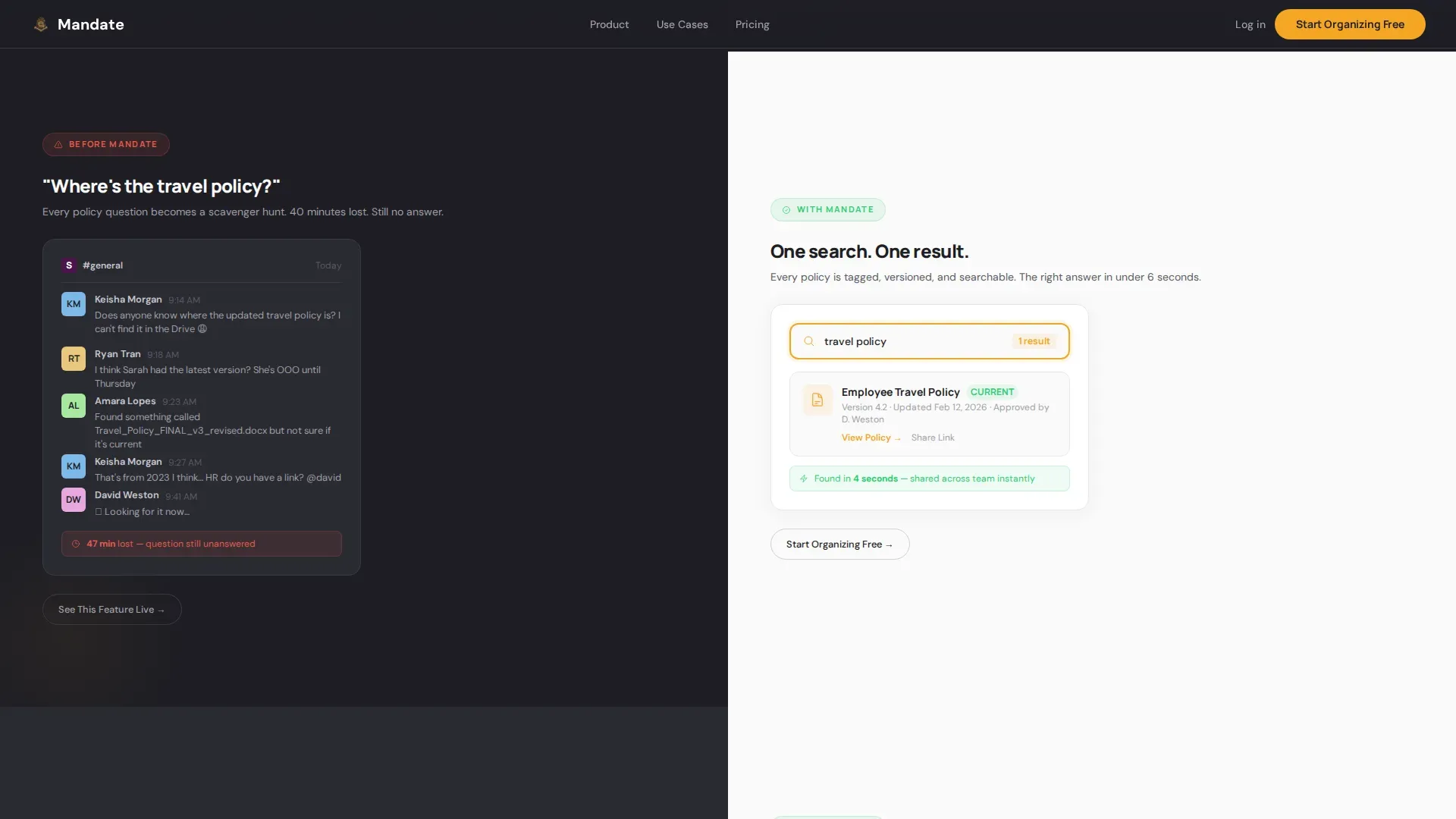 Agile Startup Policies Landing Page Template
