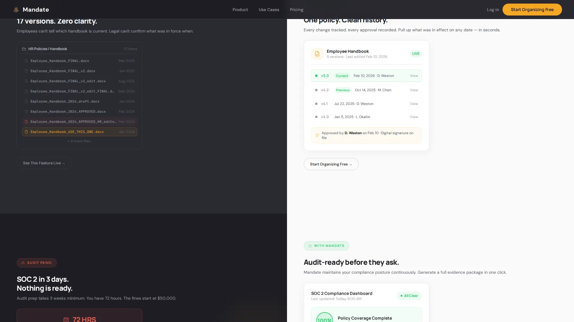 Agile Startup Policies Landing Page Template