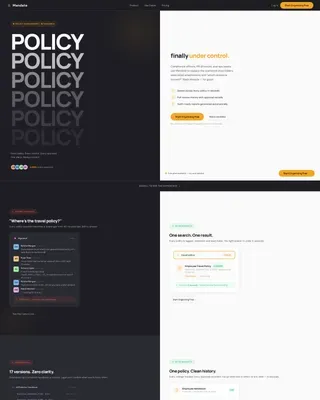 Agile Startup Policies Landing Page Template
