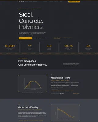 Quality & Testing Lab Professional Website Template