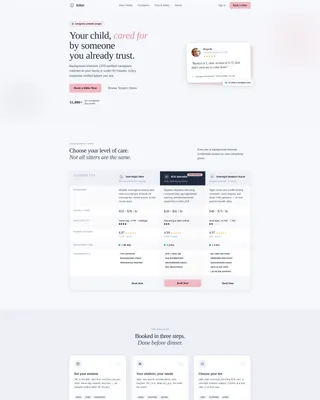 Babysitter Booking Website Template