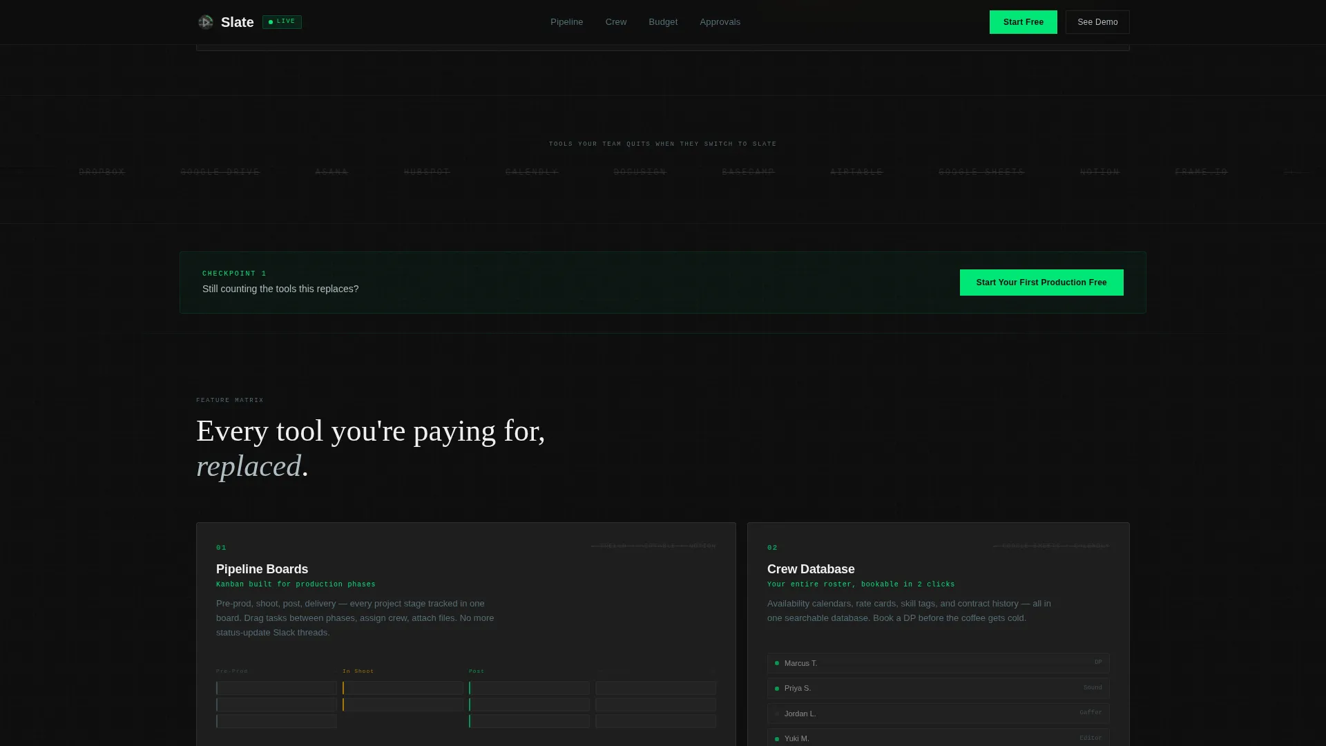 Video Production Vertical SaaS Professional Website Template