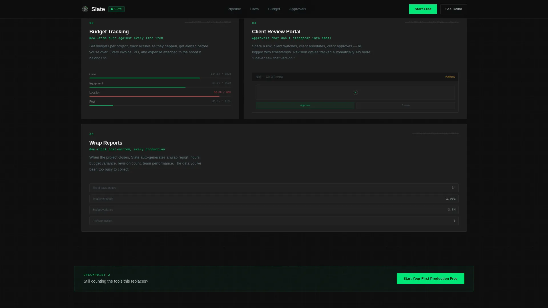 Video Production Vertical SaaS Professional Website Template