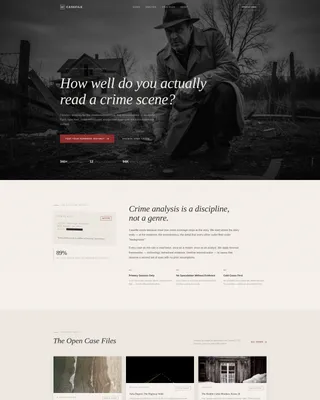 True Crime Analysis Content Blog Website Template