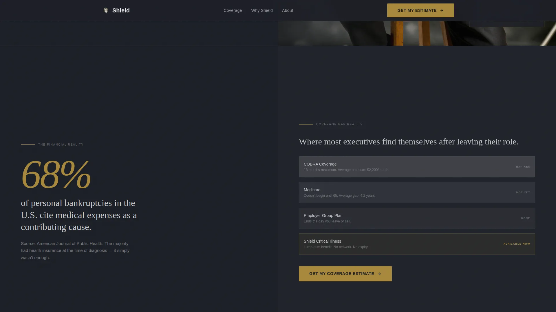 Pre-Retiree Critical Illness Insurance Landing Page