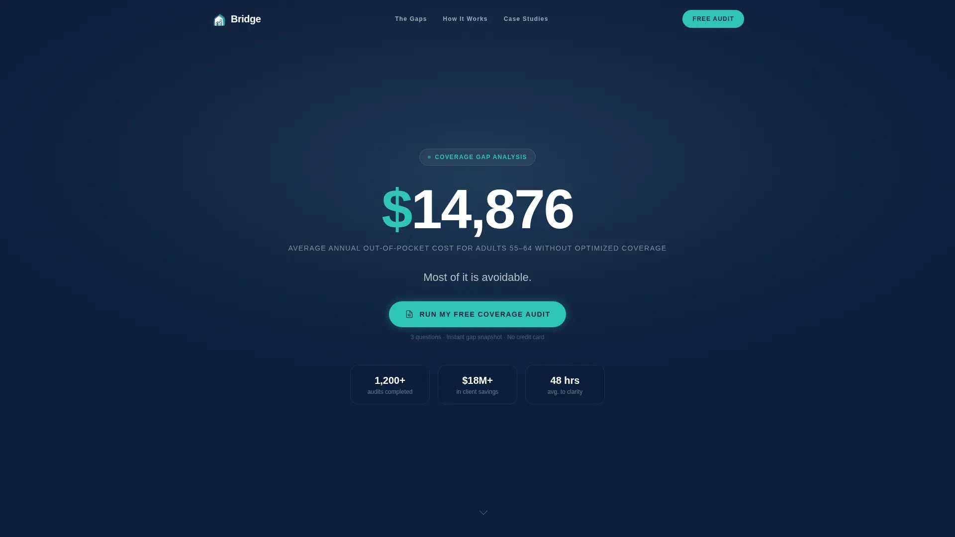 Pre-Retiree Coverage Gap Landing Page Template