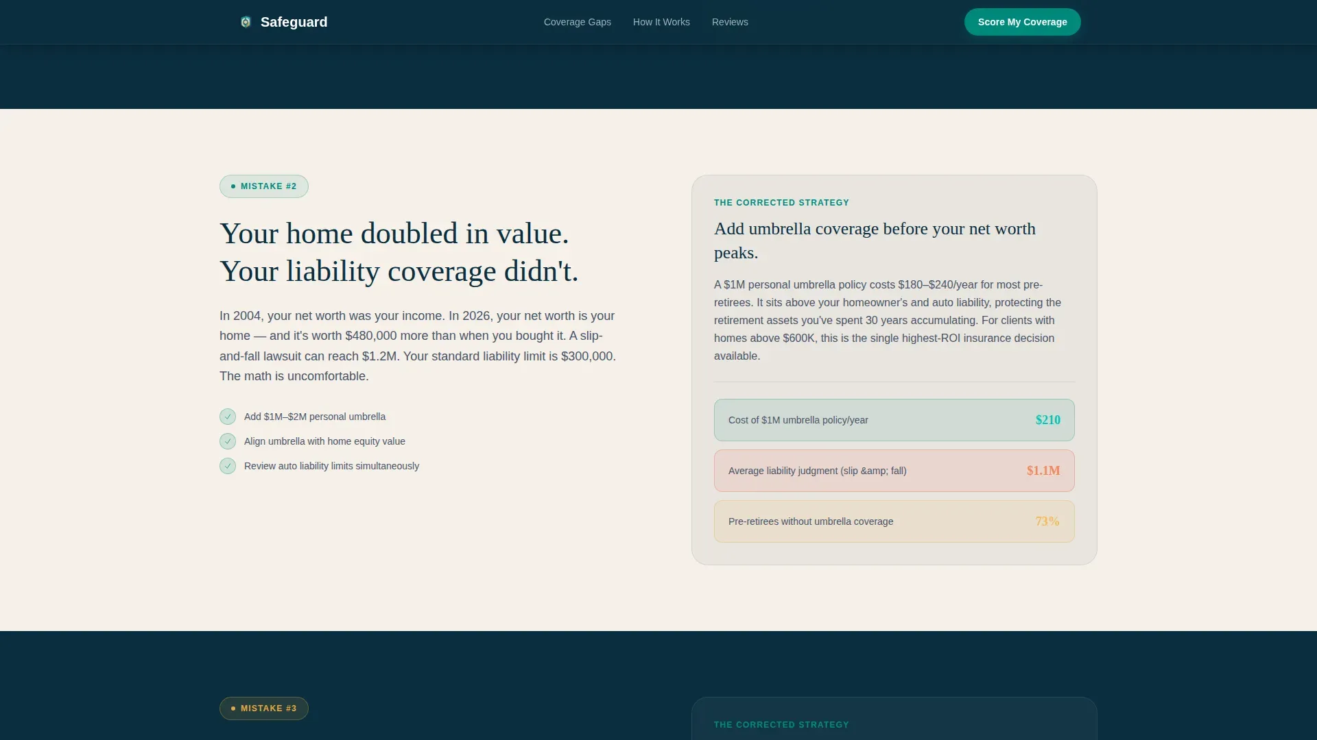 Precision Coverage Audit Landing Page Template
