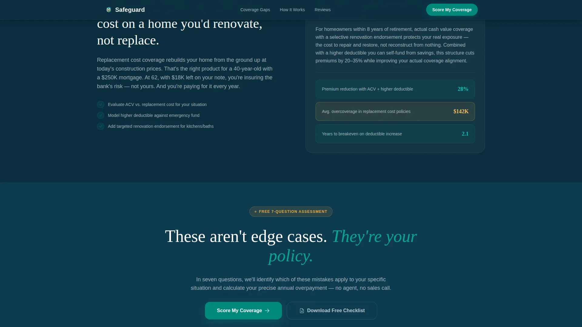 Precision Coverage Audit Landing Page Template