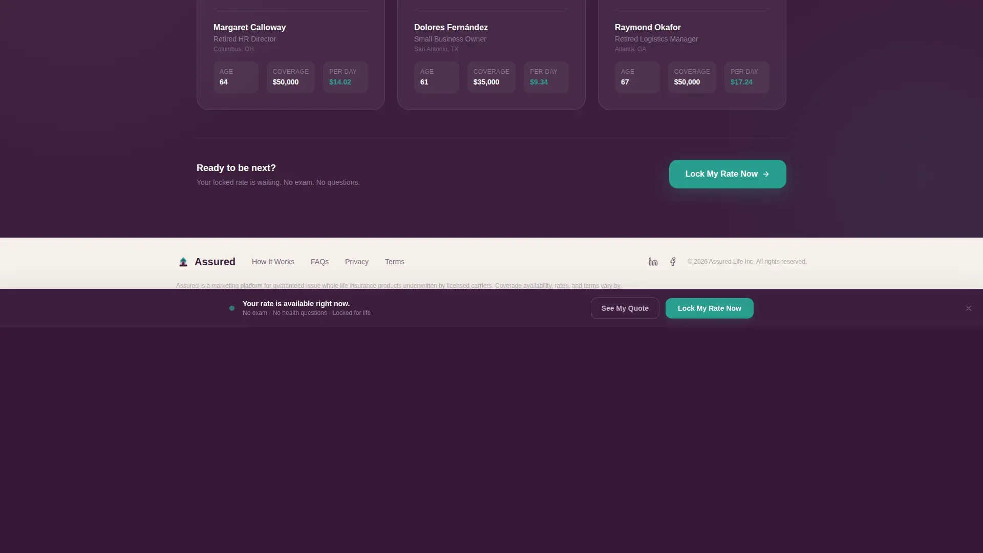 Accessible Retiree Life Landing Page Template