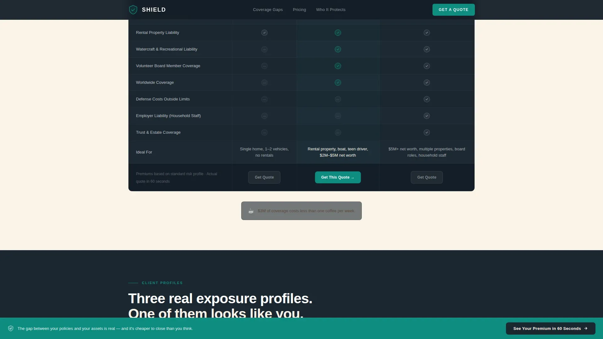 Premium Wealth Umbrella Landing Page Template
