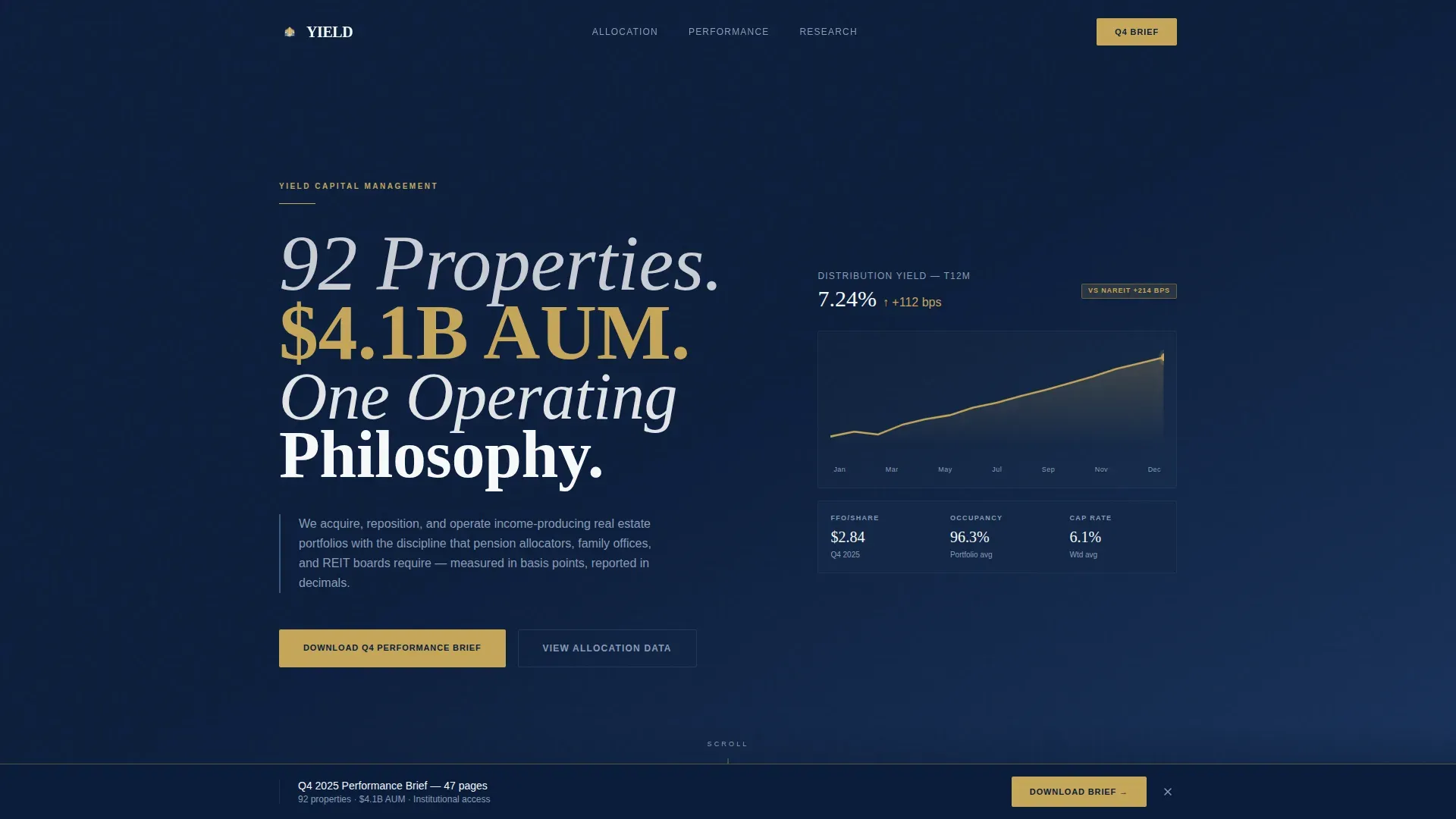 REIT Management Comparison Table Landing Page Template