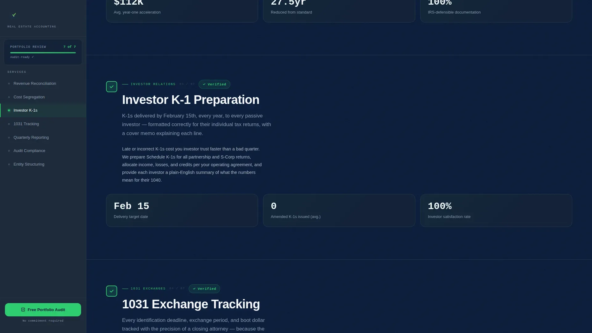 Real Estate Investor & Landlord Accounting Website Template