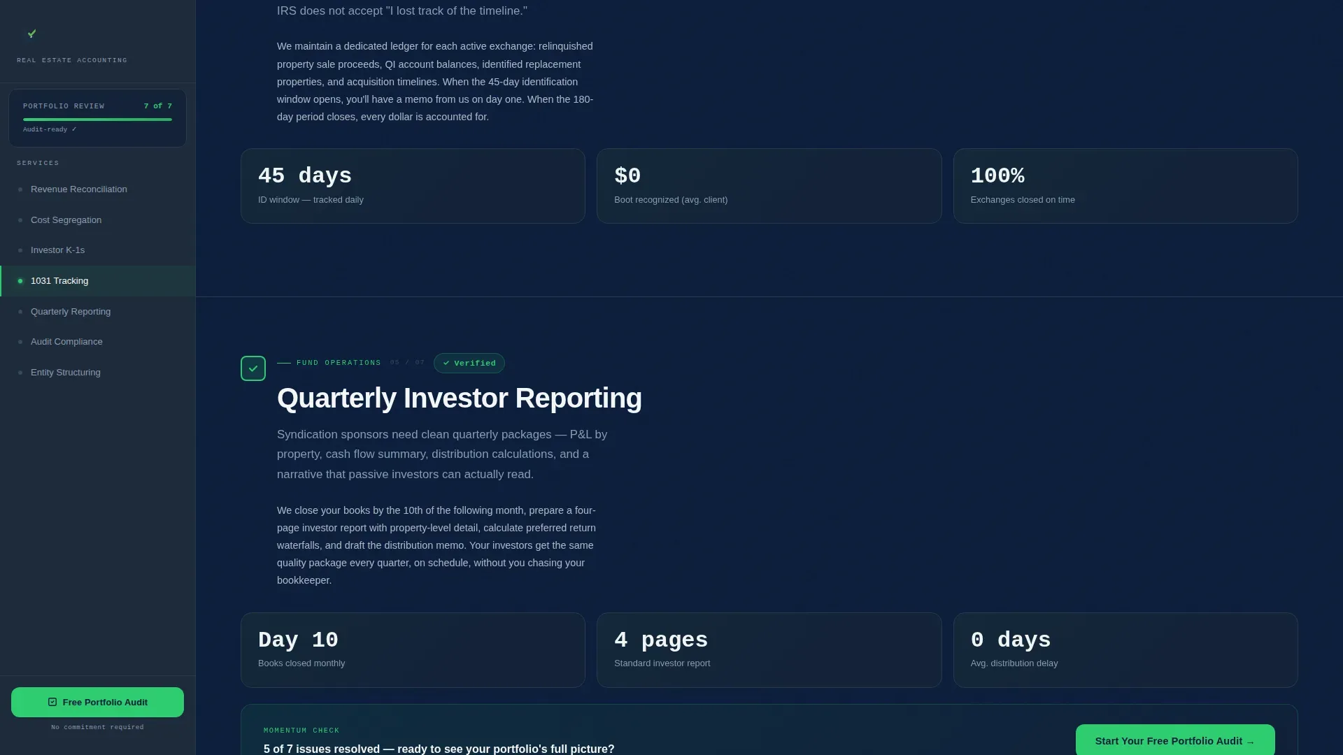 Real Estate Investor & Landlord Accounting Website Template