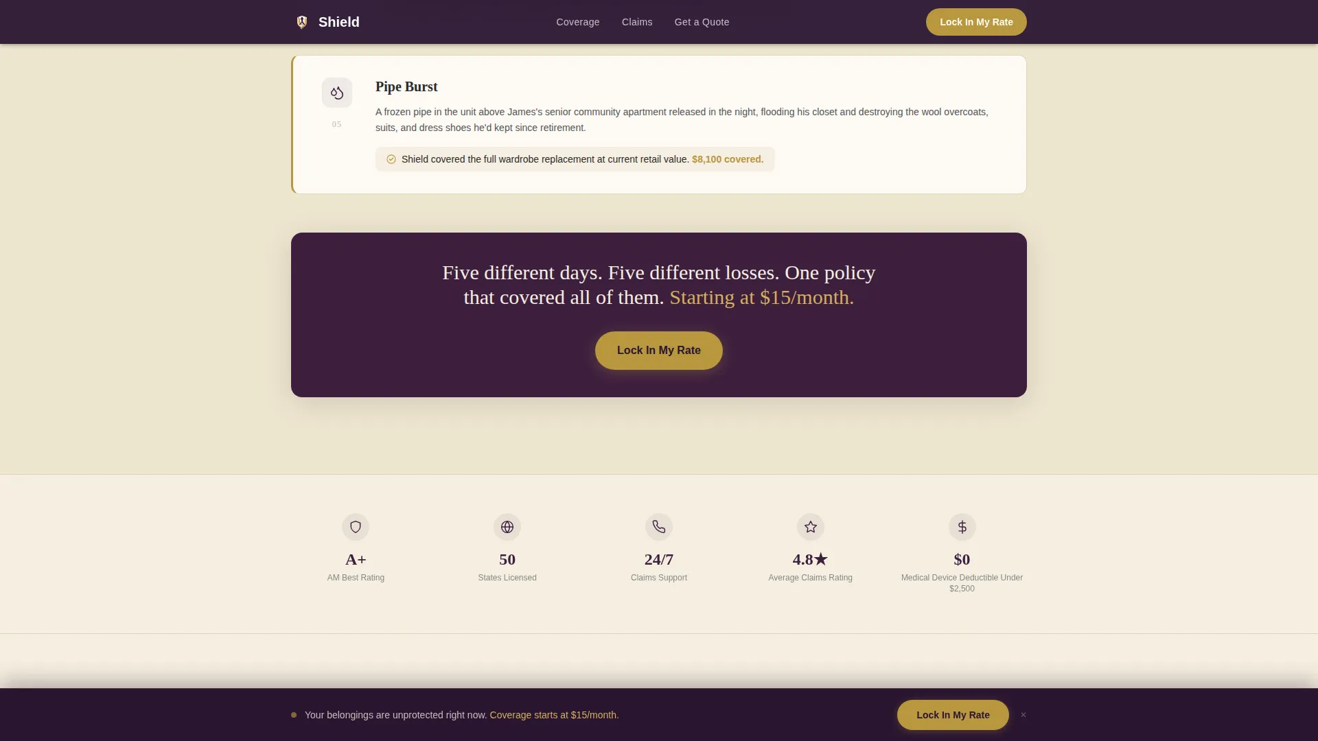 Retiree Insurance Cost Estimator Website Template