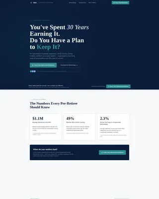 Precision Retirement Planning Landing Page Template