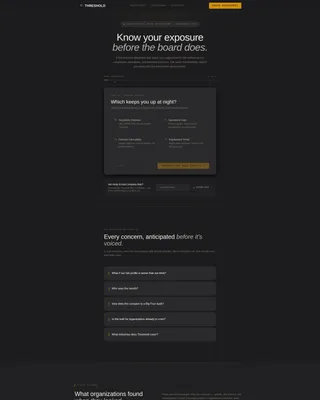 Executive Risk Assessment Landing Page Template