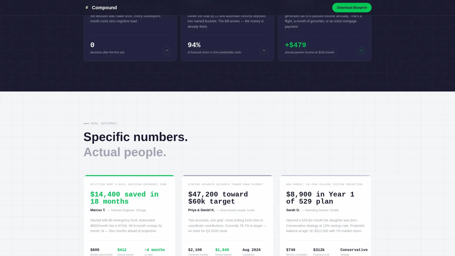 Savings Tracker Goal Landing Page Template