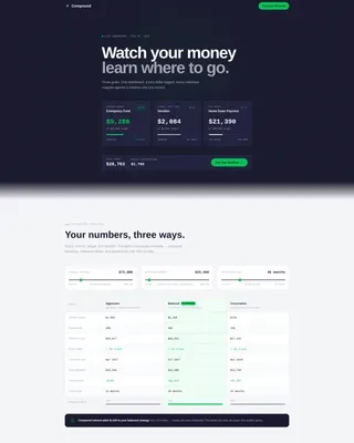 Savings Tracker Goal Landing Page Template