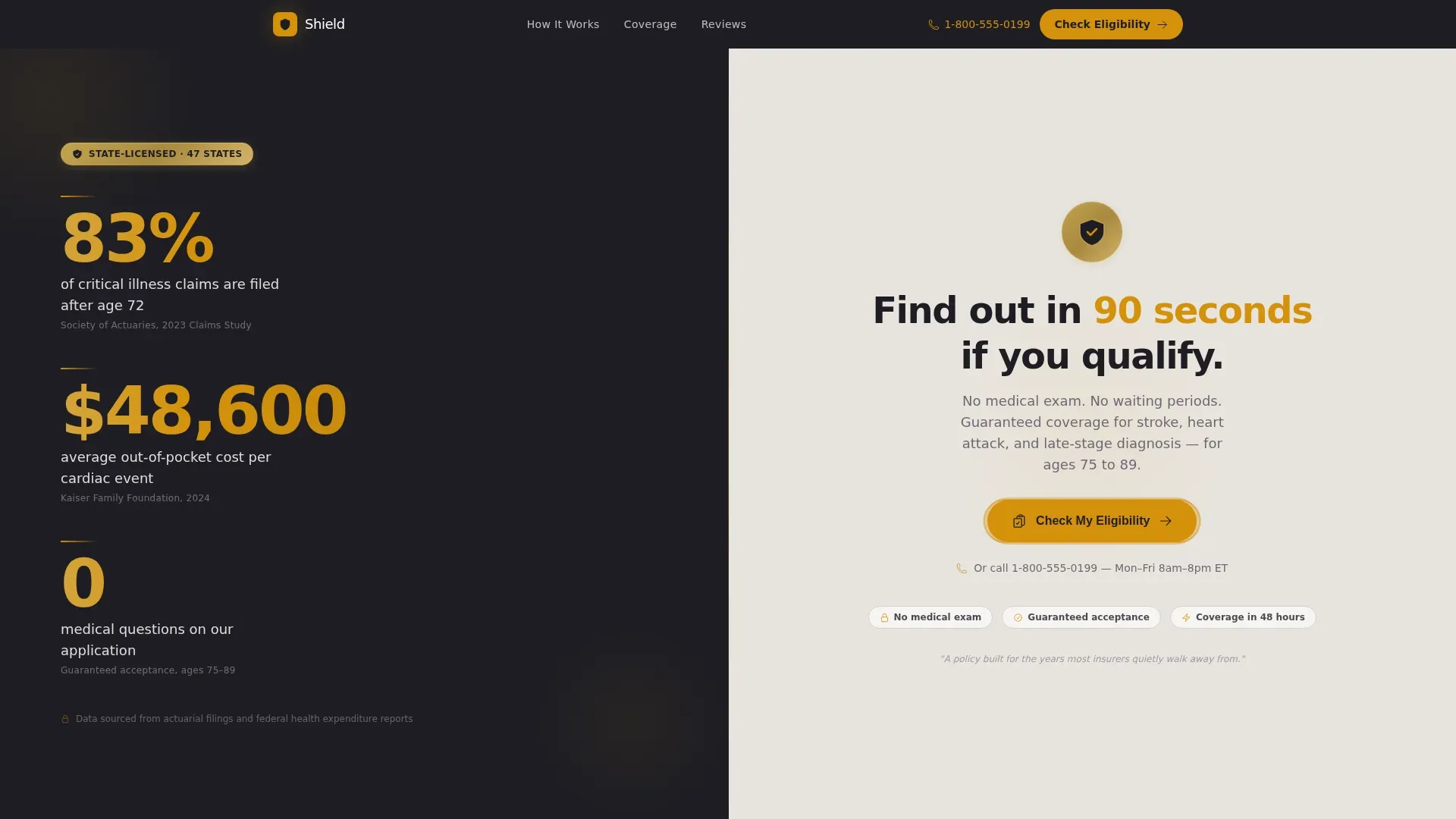 Senior (75+) Insurance Professional Website Template