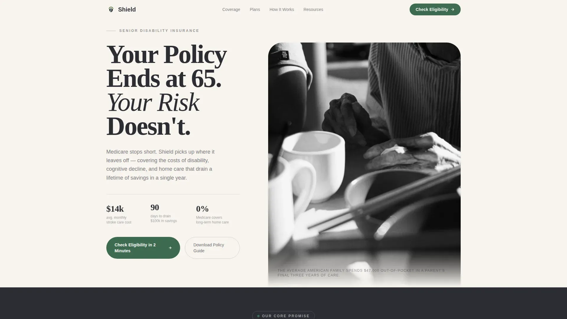 Senior Disability Protection Landing Page Template