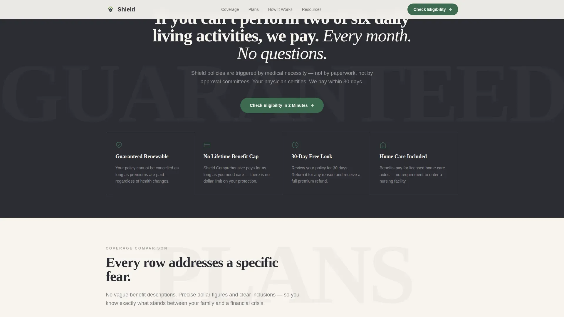 Senior Disability Protection Landing Page Template