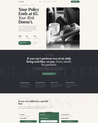 Senior Disability Protection Landing Page Template