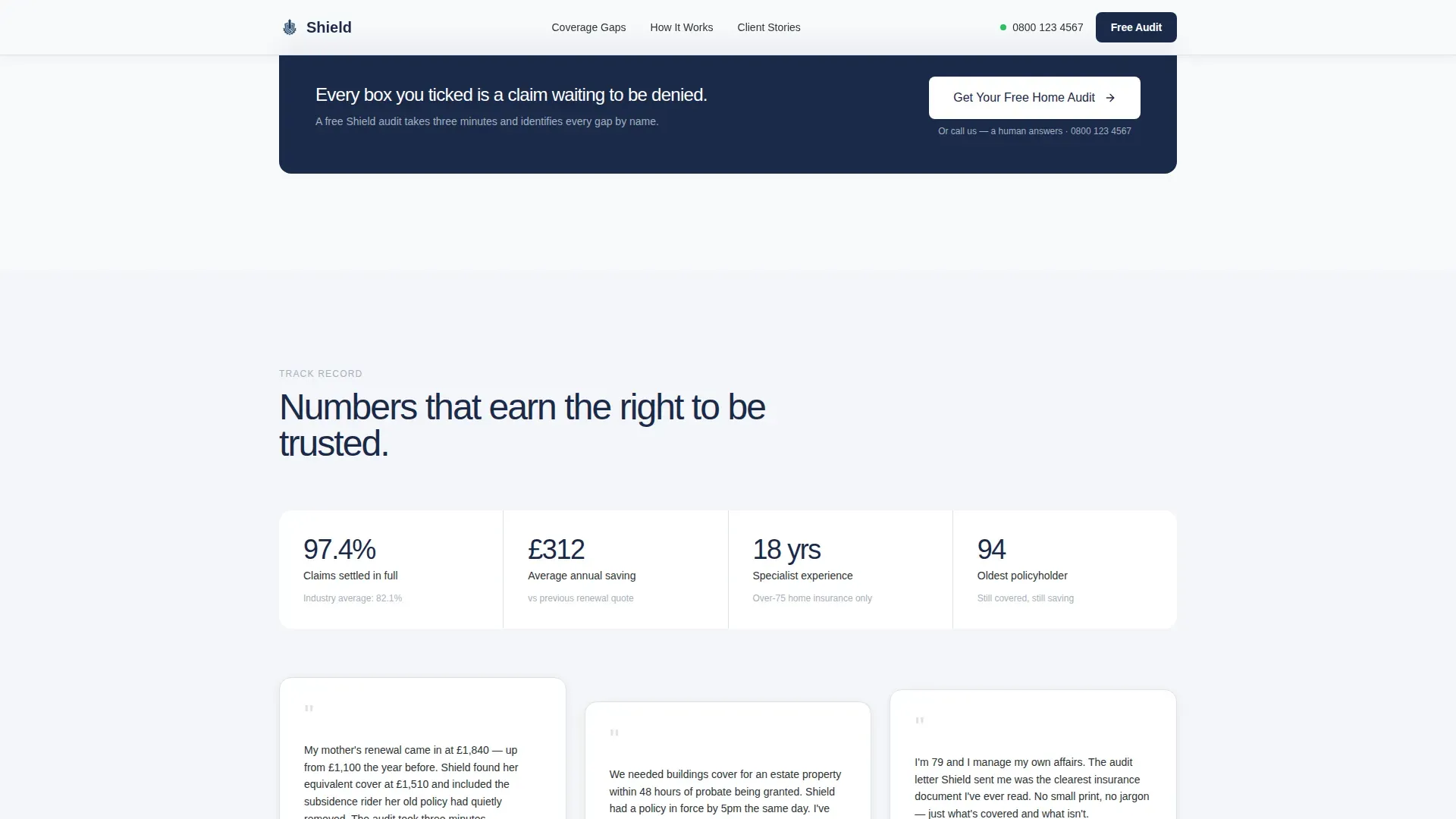 Senior Home Insurance Landing Page Template